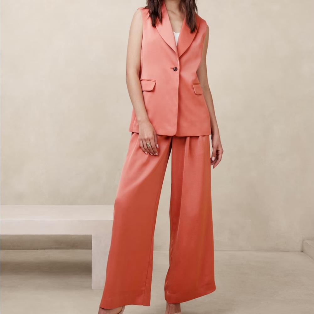 Satin Tie-Waist Vest